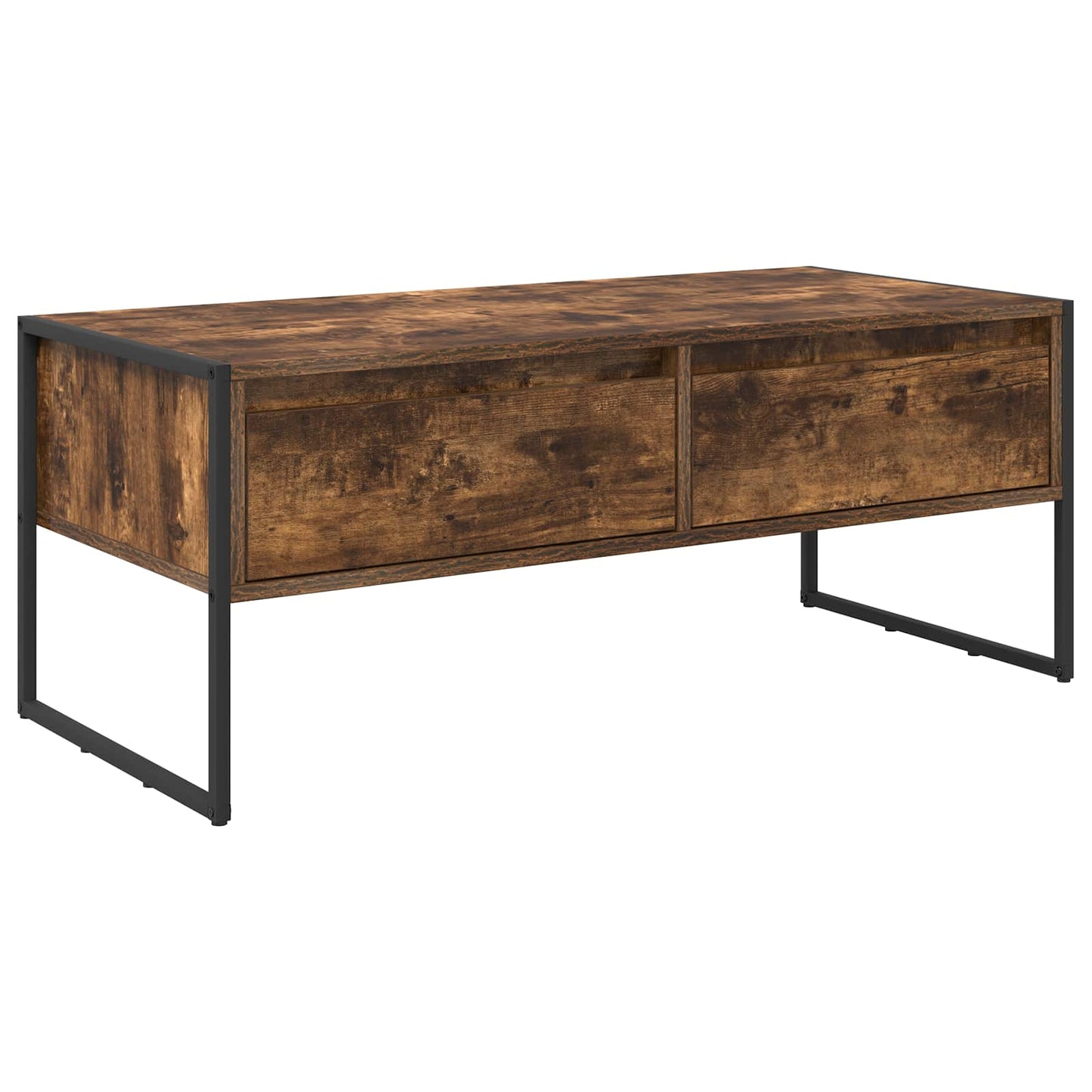 Coffee Table Smoke Oak 100 x 46 x 40 cm Engineered Wood