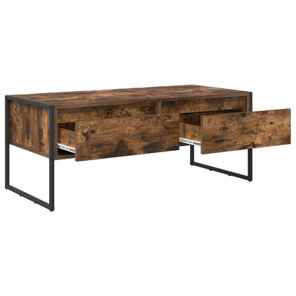 Coffee Table Smoke Oak 100 x 46 x 40 cm Engineered Wood
