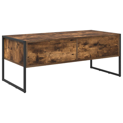 Coffee Table Smoke Oak 100 x 46 x 40 cm Engineered Wood