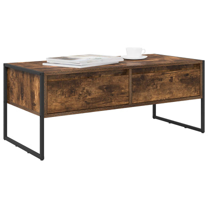 Coffee Table Smoke Oak 100 x 46 x 40 cm Engineered Wood