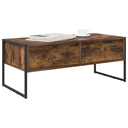 Coffee Table Smoke Oak 100 x 46 x 40 cm Engineered Wood