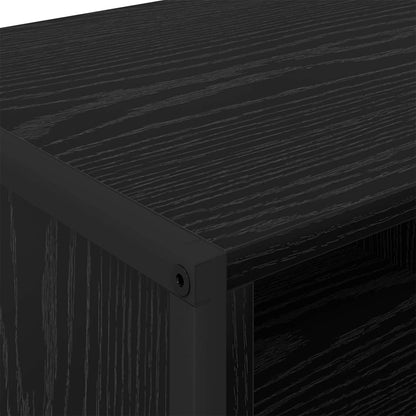 Shoe Cabinet 60 x 35 x 44 cm Engineered Wood Black Oak