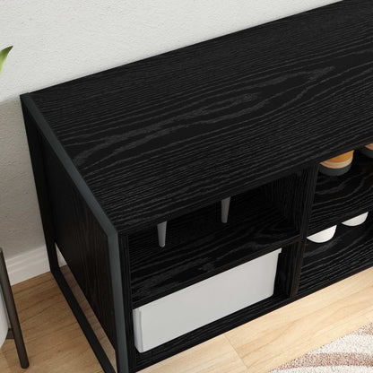 Shoe Cabinet 60 x 35 x 44 cm Engineered Wood Black Oak