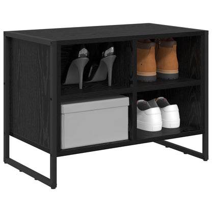 Shoe Cabinet 60 x 35 x 44 cm Engineered Wood Black Oak