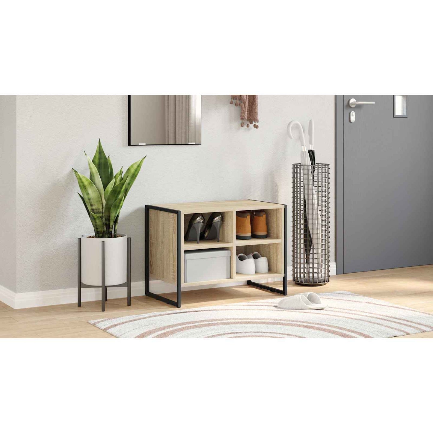 Shoe Cabinet Sonoma 60 x 35 x 44 cm Engineered Wood