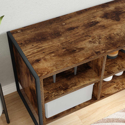 Shoe Cabinet Smoke Oak 60 x 35 x 44 cm Engineered Wood