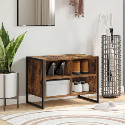 Shoe Cabinet Smoke Oak 60 x 35 x 44 cm Engineered Wood