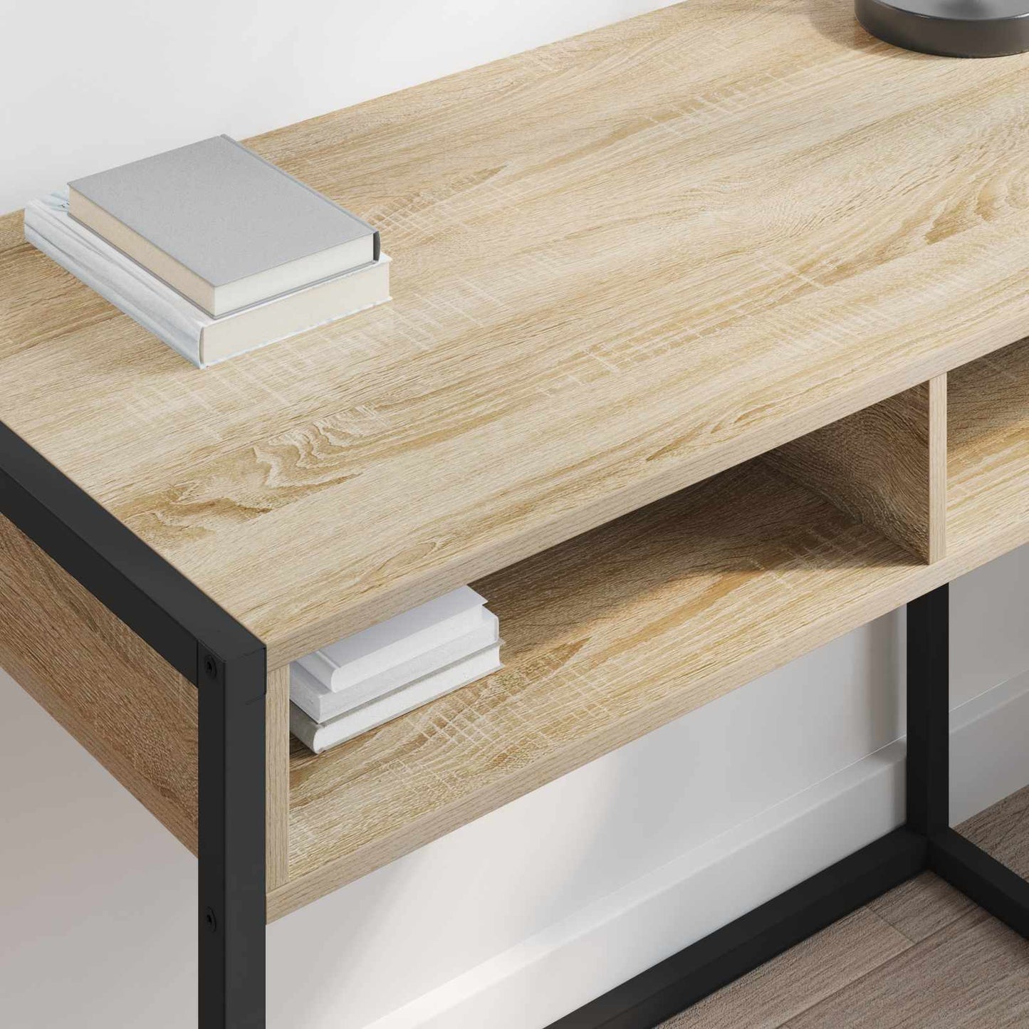 Desk with Storage Sonoma 100 x 50 x 75 cm Engineered Wood
