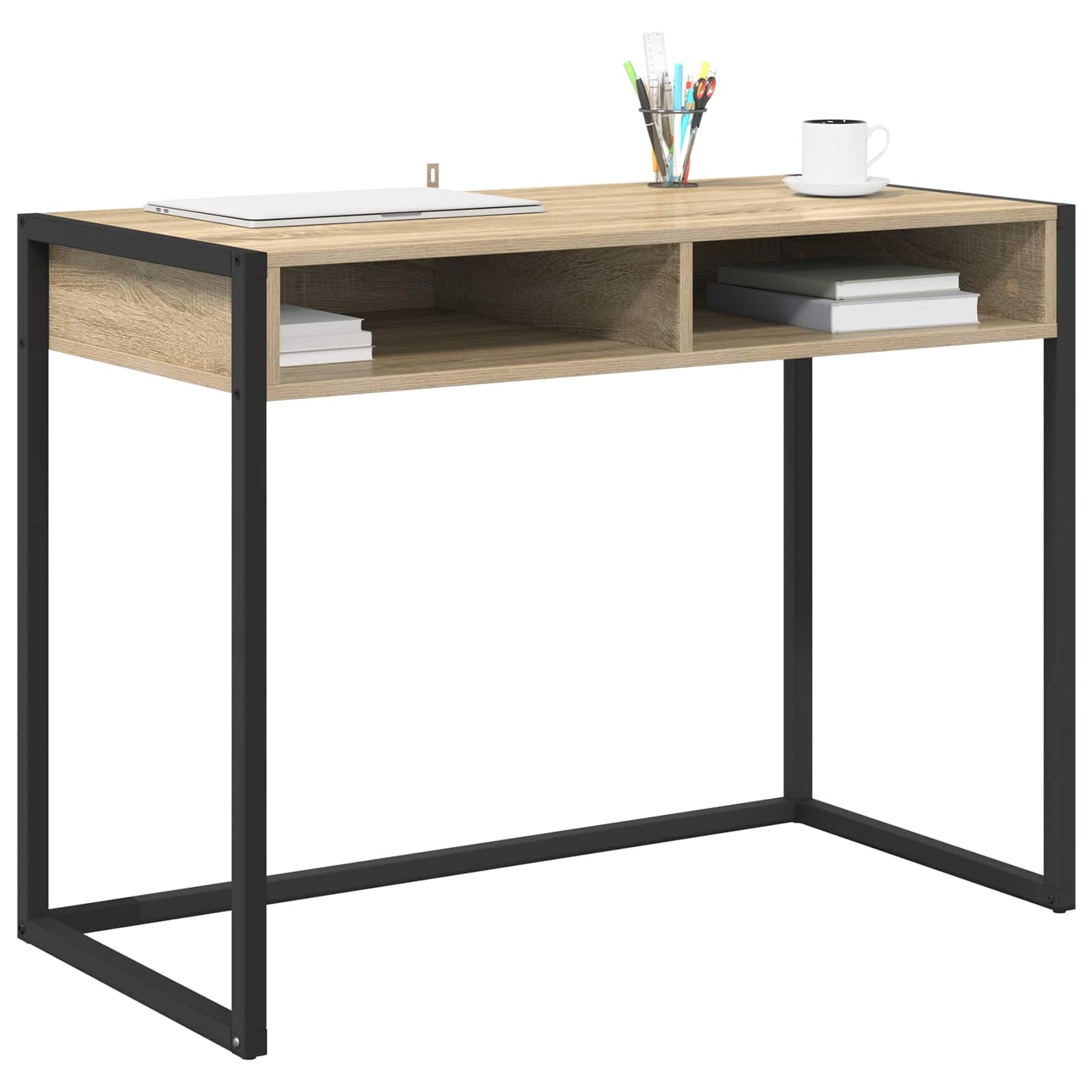 Desk with Storage Sonoma 100 x 50 x 75 cm Engineered Wood