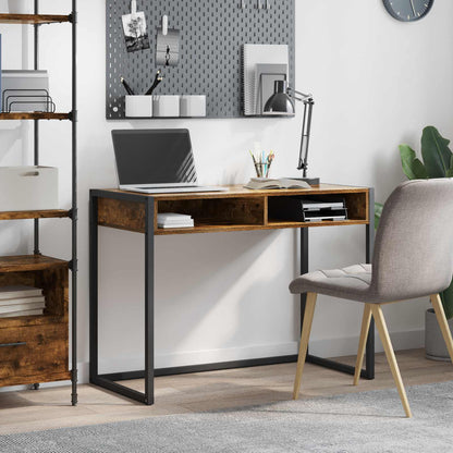 Desk Smoke Oak Engineered Wood 100 x 50 x 75 cm