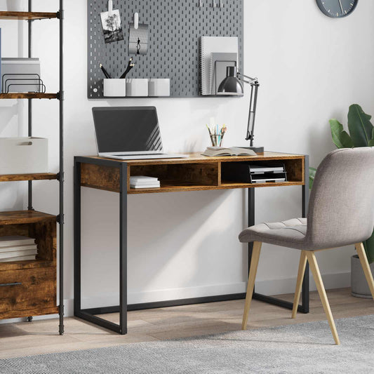 Desk Smoke Oak Engineered Wood 100 x 50 x 75 cm