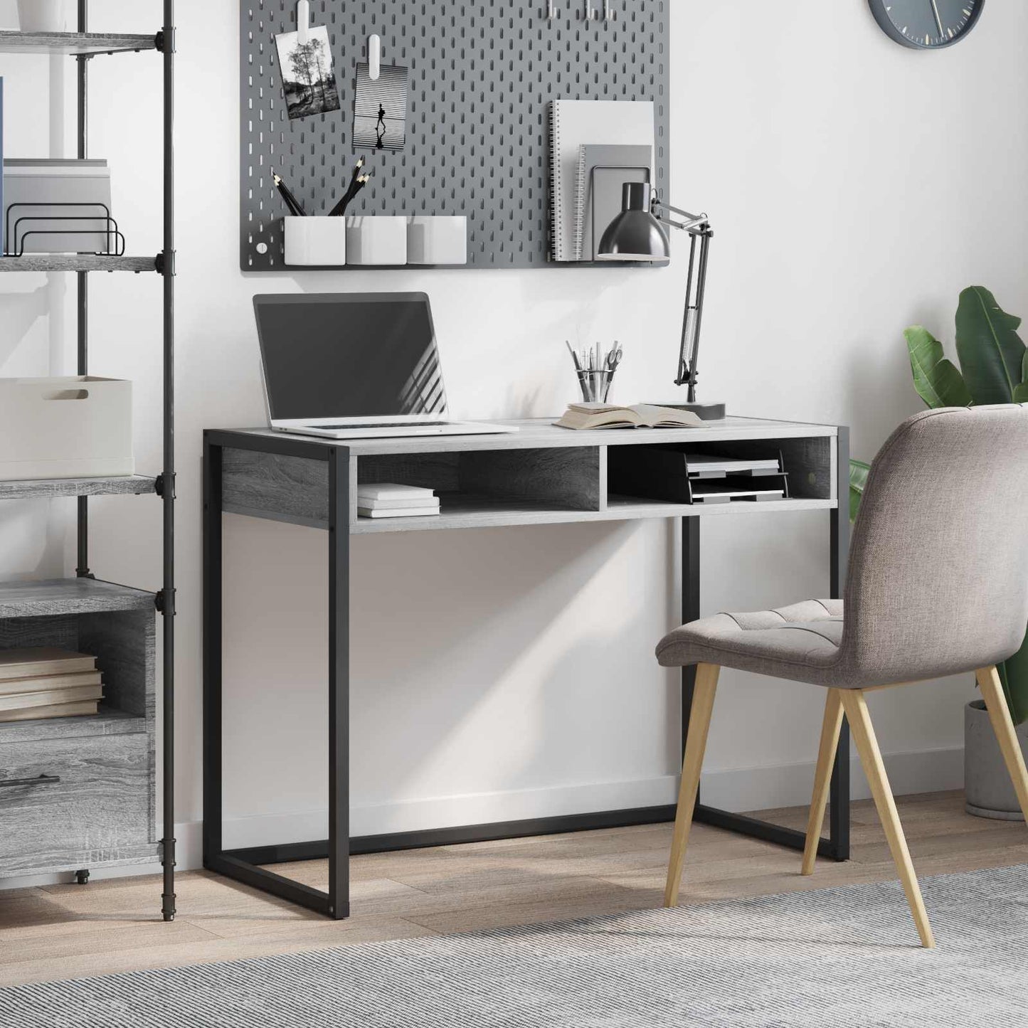 Desk Grey Sonoma Engineered Wood 100 x 50 x 75 cm