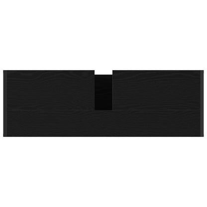 Bathroom Cabinet Black Oak 90 x 30 x 60 cm Engineered Wood