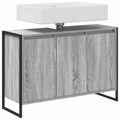 Bathroom Cabinet Grey Sonoma 90 x 30 x 60 cm Engineered Wood