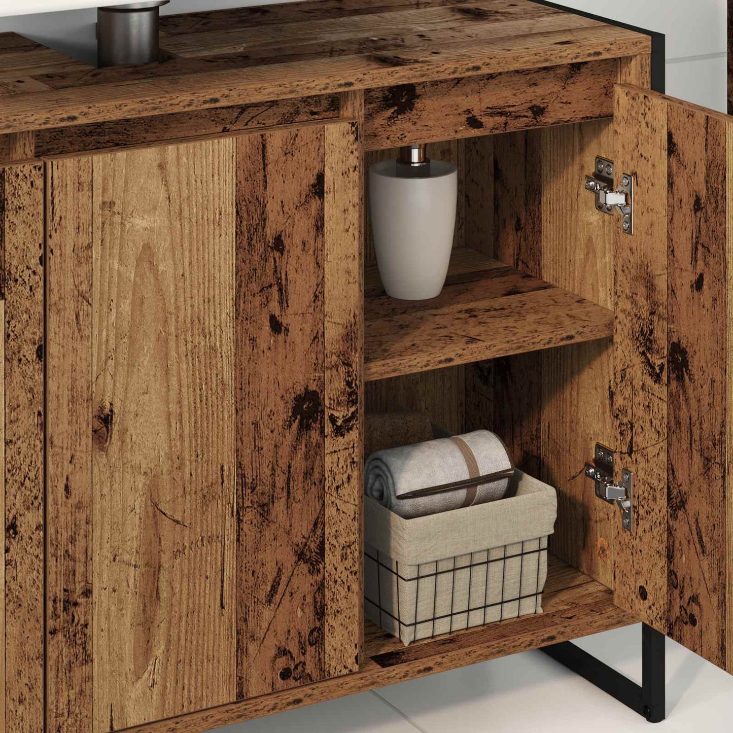 Bathroom Cabinet Old Wood 90 x 30 x 60 cm Engineered Wood