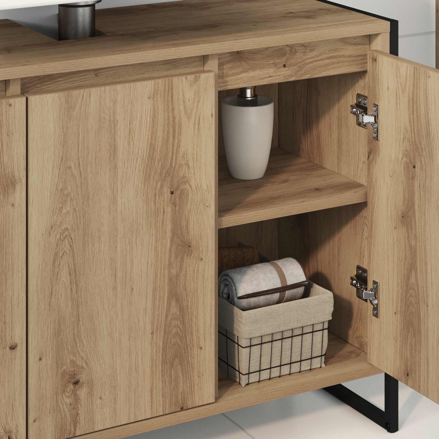 Bathroom Cabinet Artisian Oak 90 x 30 x 60 cm Engineered Wood