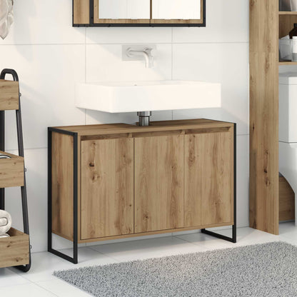 Bathroom Cabinet Artisian Oak 90 x 30 x 60 cm Engineered Wood