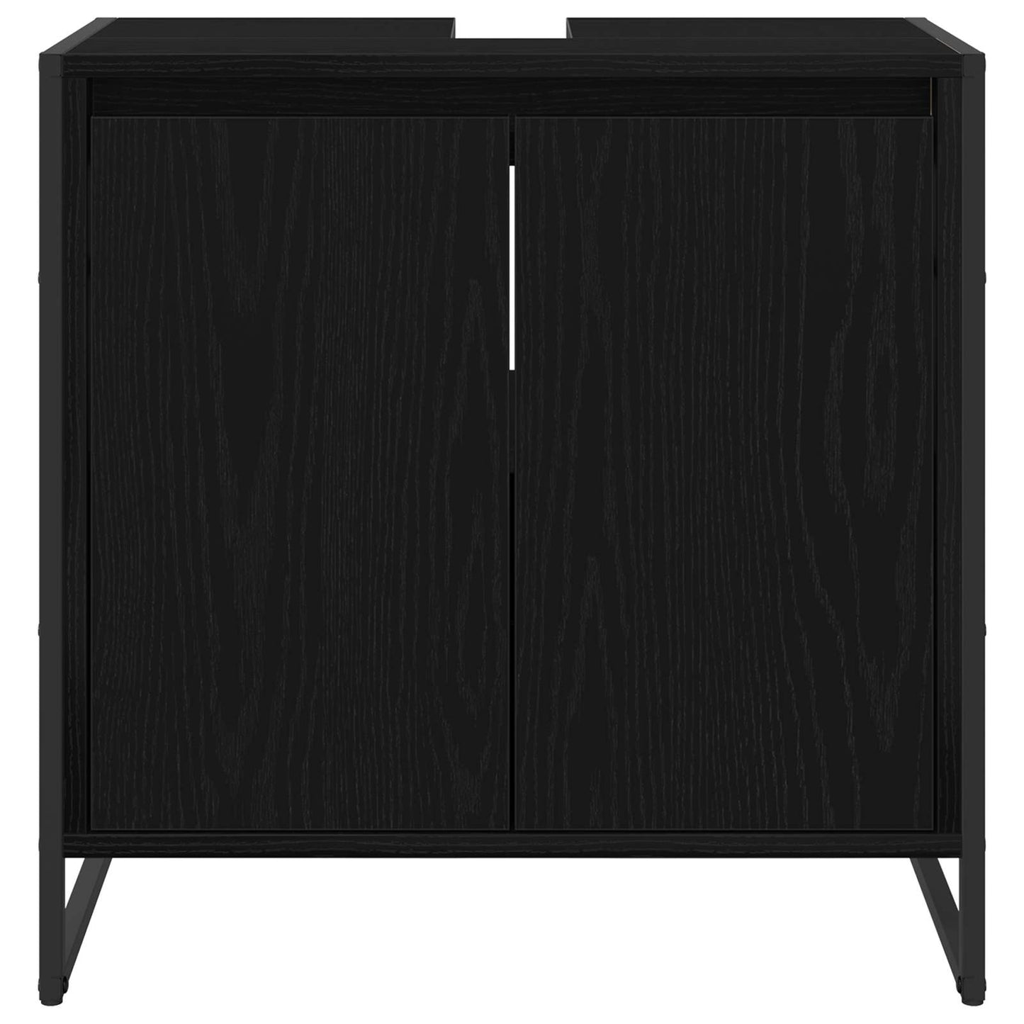 Bathroom Cabinet Black Oak 60 x 30 x 60 cm Engineered Wood