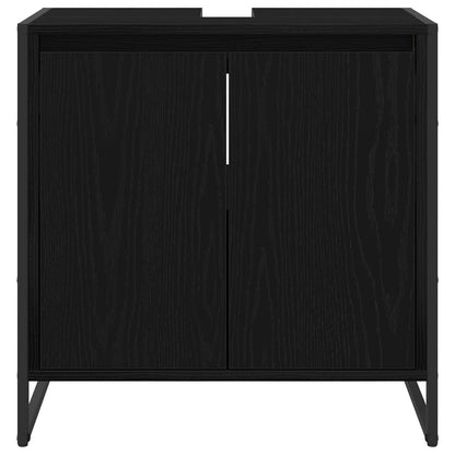 Bathroom Cabinet Black Oak 60 x 30 x 60 cm Engineered Wood