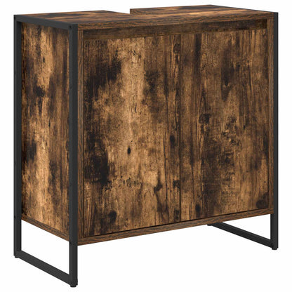Bathroom Cabinet Smoke Oak 60 x 30 x 60 cm Engineered Wood