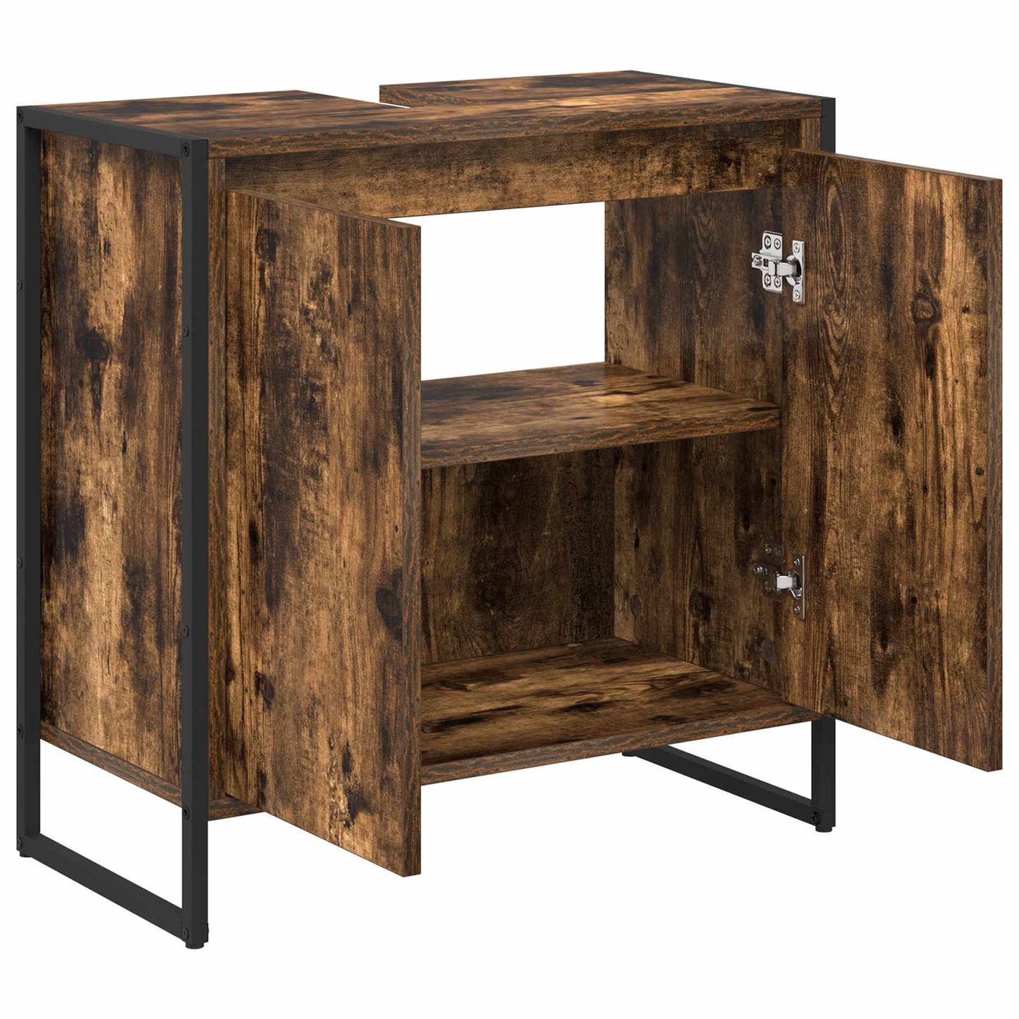 Bathroom Cabinet Smoke Oak 60 x 30 x 60 cm Engineered Wood