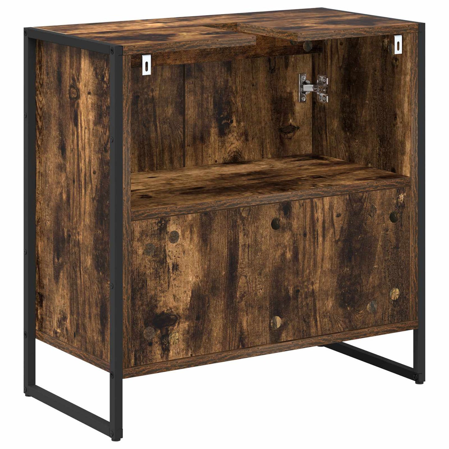 Bathroom Cabinet Smoke Oak 60 x 30 x 60 cm Engineered Wood