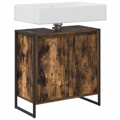 Bathroom Cabinet Smoke Oak 60 x 30 x 60 cm Engineered Wood