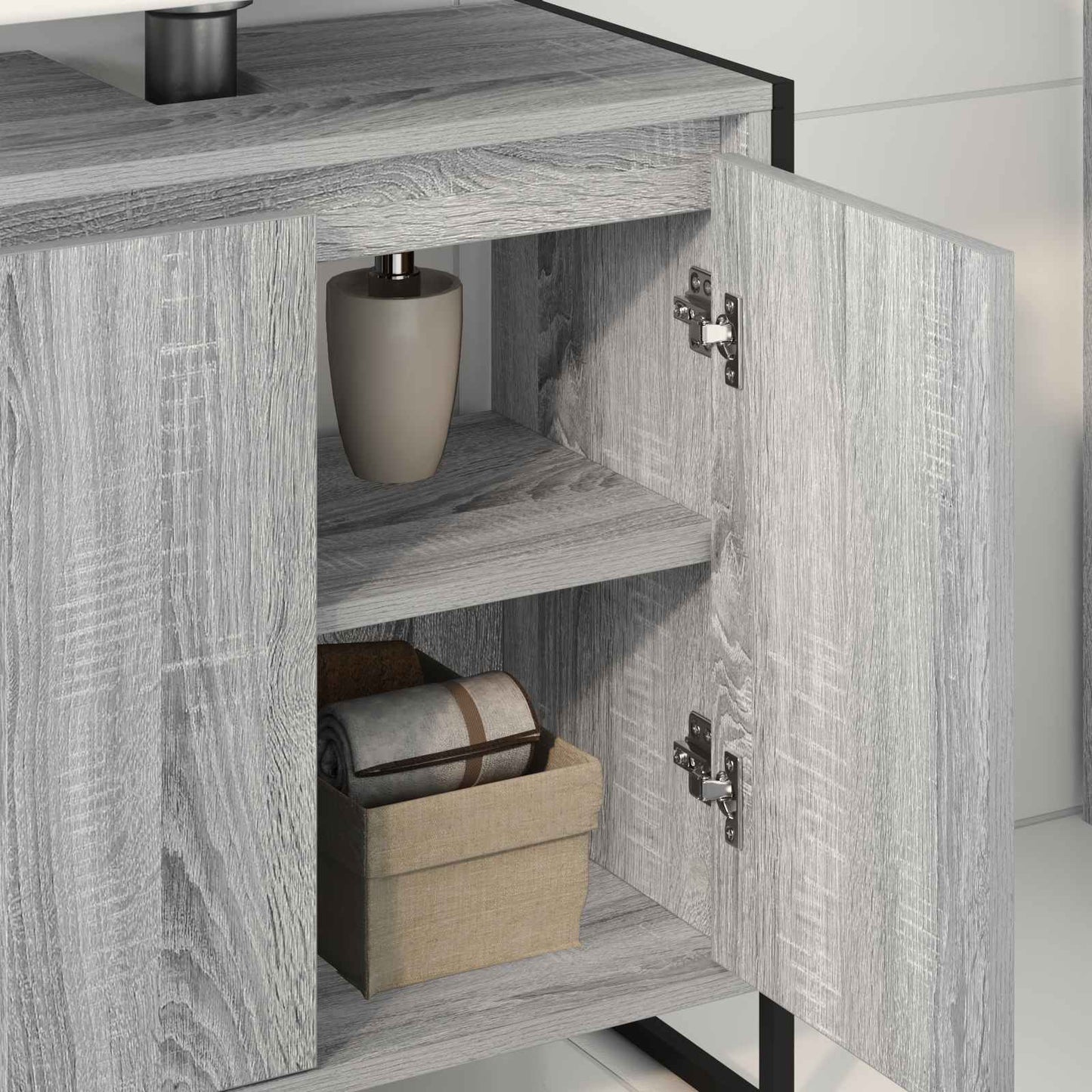 Bathroom Cabinet Grey Sonoma 60 x 30 x 60 cm Engineered Wood