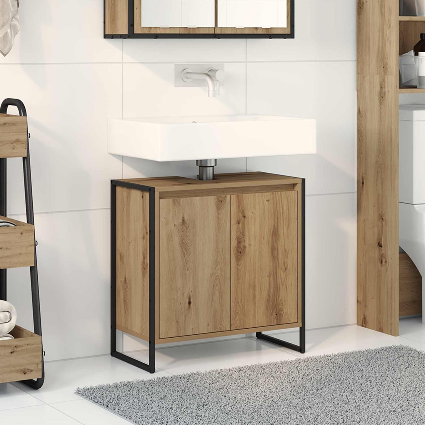 Bathroom Cabinet Artisian Oak 60 x 30 x 60 cm Engineered Wood