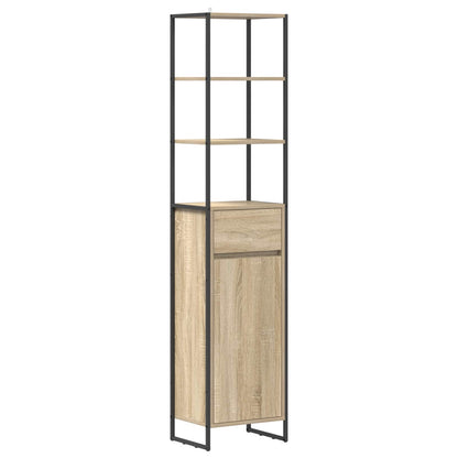 Bathroom Cabinet Sonoma 40 x 30 x 180 cm Engineered Wood