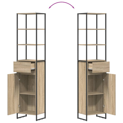 Bathroom Cabinet Sonoma 40 x 30 x 180 cm Engineered Wood