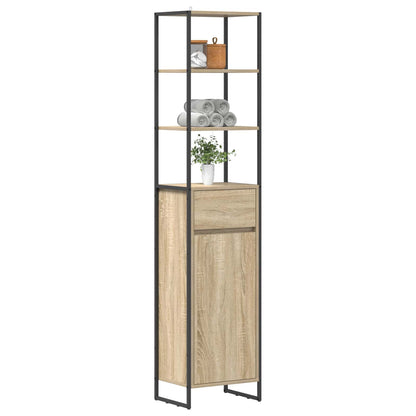Bathroom Cabinet Sonoma 40 x 30 x 180 cm Engineered Wood