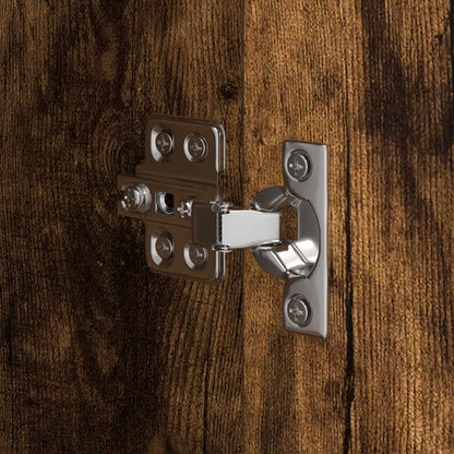 Bathroom Cabinet Smoke Oak 40 x 30 x 180 cm Engineered Wood