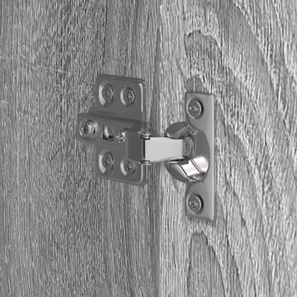 Bathroom Cabinet Grey Sonoma 40 x 30 x 180 cm Engineered Wood