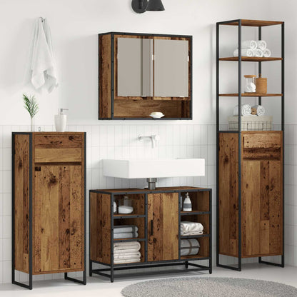 Bathroom Cabinet Old Wood 40 x 30 x 180 cm Engineered Wood