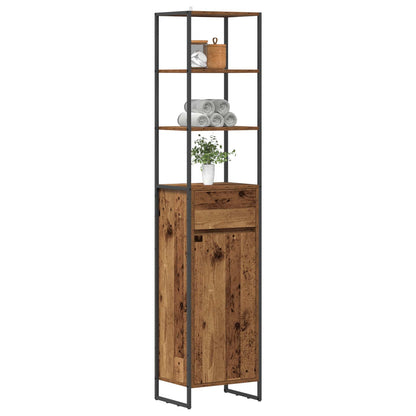 Bathroom Cabinet Old Wood 40 x 30 x 180 cm Engineered Wood