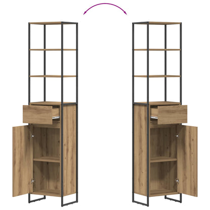 Bathroom Cabinet Artisian Oak 40 x 30 x 180 cm Engineered Wood