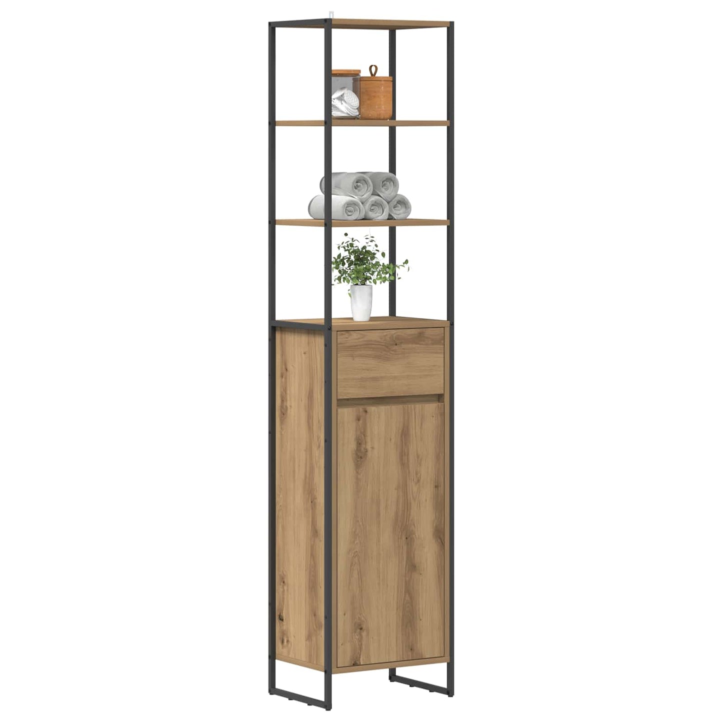 Bathroom Cabinet Artisian Oak 40 x 30 x 180 cm Engineered Wood