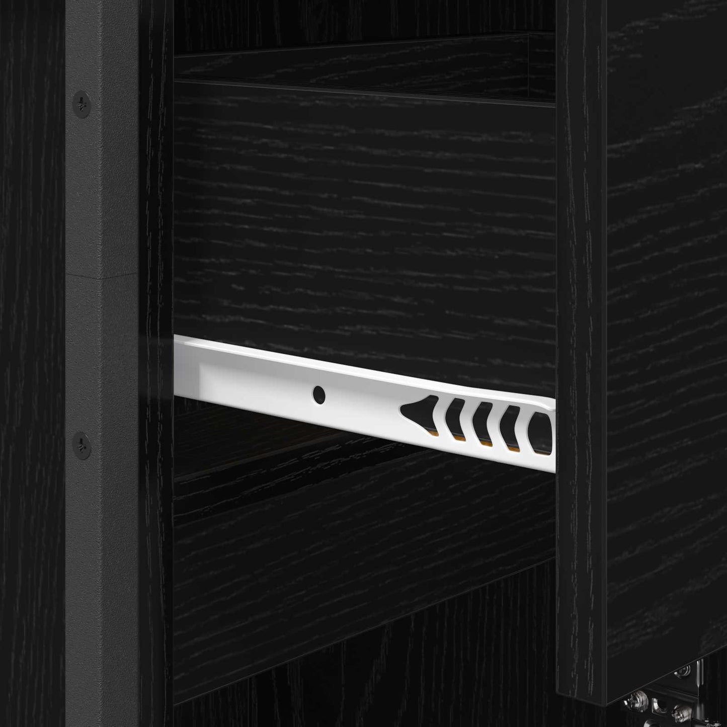 Bathroom Cabinet Black Oak 40 x 30 x 100 cm Engineered Wood