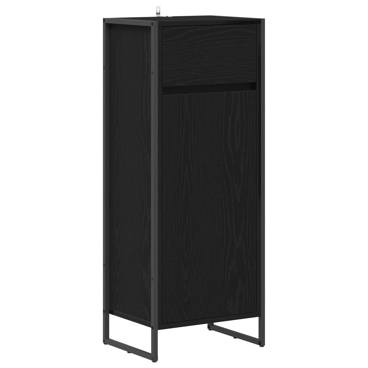 Bathroom Cabinet Black Oak 40 x 30 x 100 cm Engineered Wood