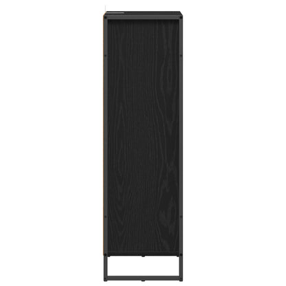Bathroom Cabinet Black Oak 40 x 30 x 100 cm Engineered Wood