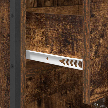 Bathroom Cabinet Smoke Oak 40 x 30 x 100 cm Engineered Wood