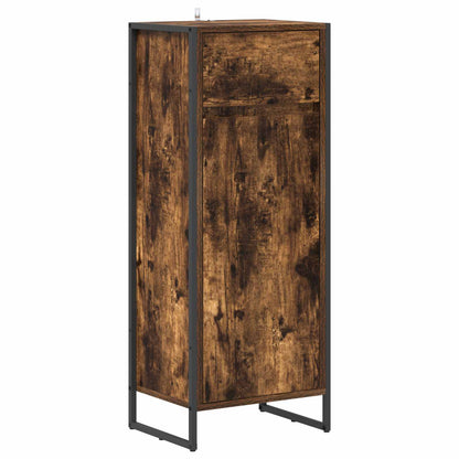 Bathroom Cabinet Smoke Oak 40 x 30 x 100 cm Engineered Wood