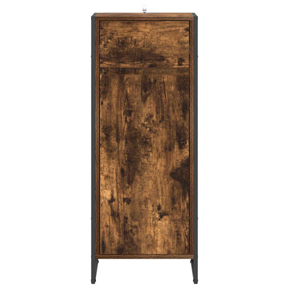 Bathroom Cabinet Smoke Oak 40 x 30 x 100 cm Engineered Wood