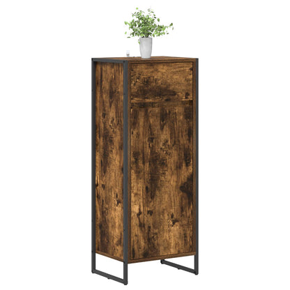 Bathroom Cabinet Smoke Oak 40 x 30 x 100 cm Engineered Wood