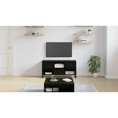 TV Cabinet Black Oak 100 x 36 x 49.5 cm Engineered Wood
