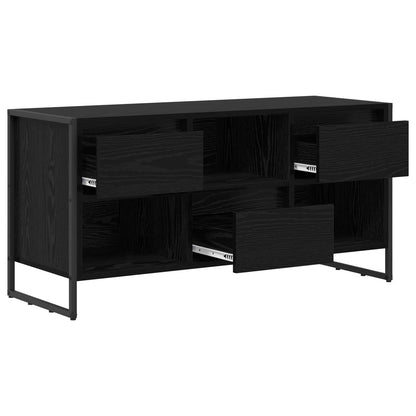TV Cabinet Black Oak 100 x 36 x 49.5 cm Engineered Wood