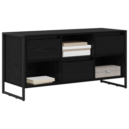 TV Cabinet Black Oak 100 x 36 x 49.5 cm Engineered Wood
