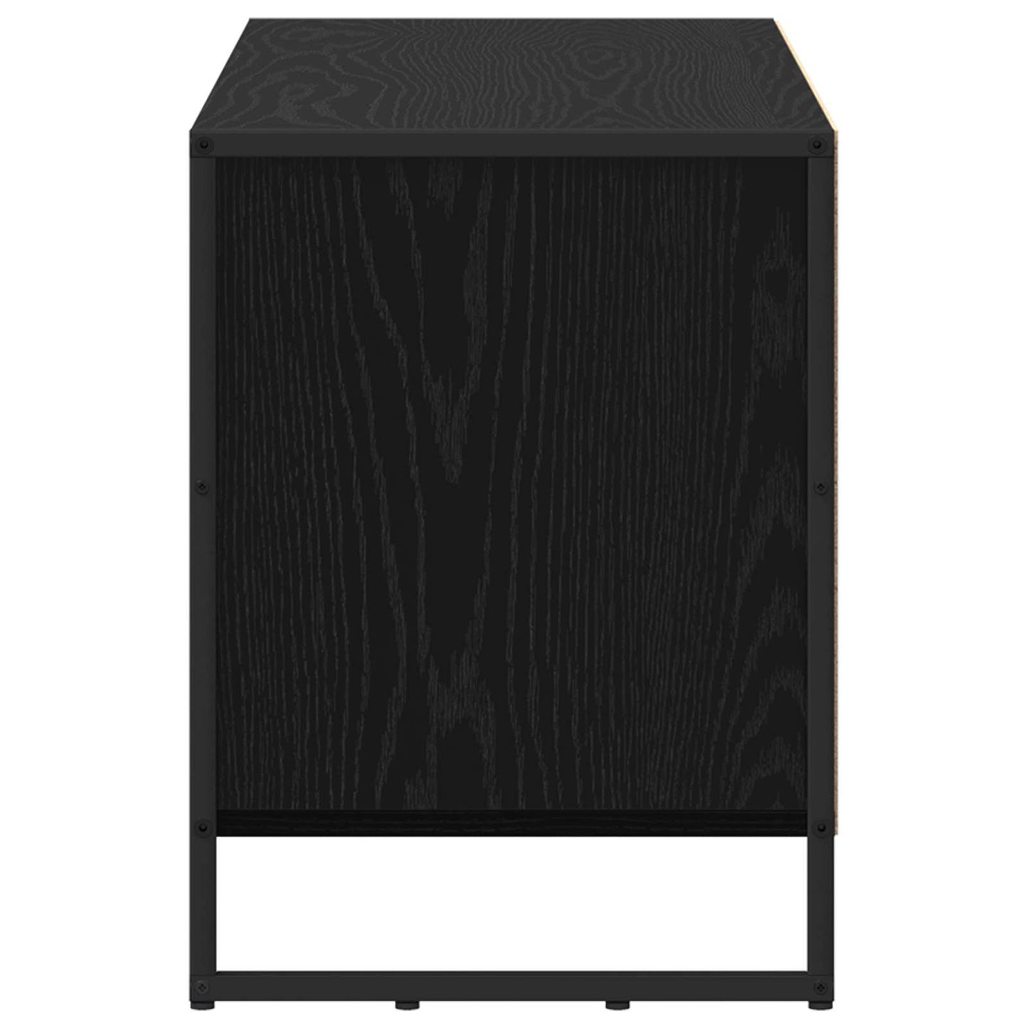 TV Cabinet Black Oak 100 x 36 x 49.5 cm Engineered Wood
