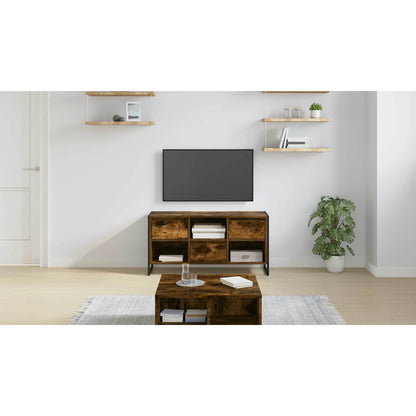 TV Cabinet Smoke Oak 100 x 36 x 49.5 cm Engineered Wood